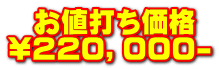   お値打ち価格 \２２０，０００-