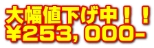 大幅値下げ中！！ \２５３，０００-
